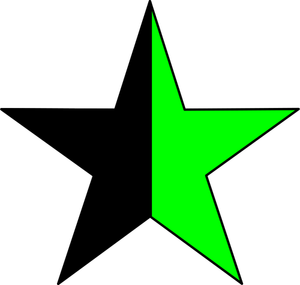 Dibujo del símbolo del anarquismo verde vectorial